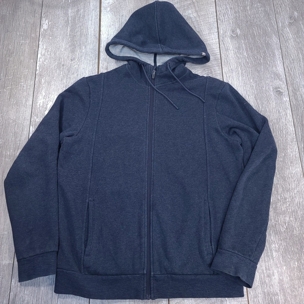 FIGS Full Zip Hoodie Men Medium Navy Blue Fleece Jacket Medical Nurse